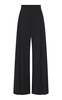 Paperbag-Waist Stretch-Wool Wide-Leg Pants