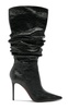 Jahleel Crackled-Vinyl Knee Boots