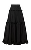 Ruffled Cotton-Blend Maxi Skirt