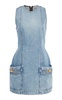 Hardware-Detailed Denim Mini Dress
