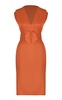 Deluci Belted Linen Midi Dress