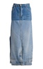 Recycled Denim Mirror Effect Midi Skirt