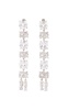 Silver-Tone Crystal Drop Earrings