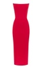 Strapless Stretch-Crepe Midi Dress