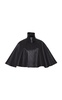 High Neck Leather Capelet