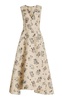Floral Cotton-Silk Poplin Dress