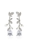 Citrus Vine 18K White Gold, Rhodium Vermeil Diamond Earrings