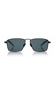 Square-Frame Metal Sunglasses