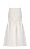 Buttoned Cotton-Linen Mini Dress
