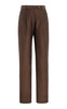 Norbert Mohair-Wool Melange Straight-Leg Pants