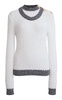 Trompe L'oeil Knit-Tweed Sweater