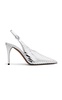 Metallic Leather Slingback Pumps