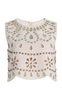 Tavy Crystal-Embellished Cutout Stretch-Crepe Crop Top