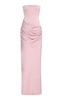 Strapless Corset-Waist Satin Gown
