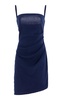 Nadege Asymetrical Draped Linen-Blend Mini Dress