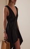 Draped Twill Mini Dress