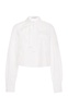 Embroidered Cropped Cotton Shirt