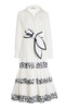 Las Cuevas Embroidered Linen Midi Dress