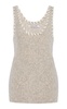 Whip-Stitched Wool-Blend Knit Tank Top