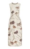 Embroidered Silk-Wool Midi Dress