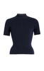 Ribbed-Knit Silk-Blend T-Shirt