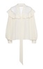 Ruffled Silk-Lace Top