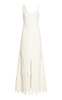 Multi Rectangle Front and Black Slit Maxi Dress
