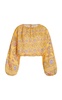 Darjeeling Cropped Linen Top