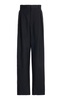 Pleated Cotton Wide-Leg Pants