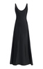 Scoop Neck Satin Maxi Dress