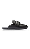 Padded Leather Loafer Mules