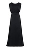 Ruched Satin Maxi Dress