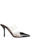 Cœur patent leather and PU mules