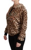 Dolce & Gabbana  Brown Hooded Studded Ayers Leopard Sweater
