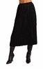 variegated pleat midi skirt in black