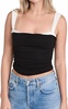 two tone tank top in black