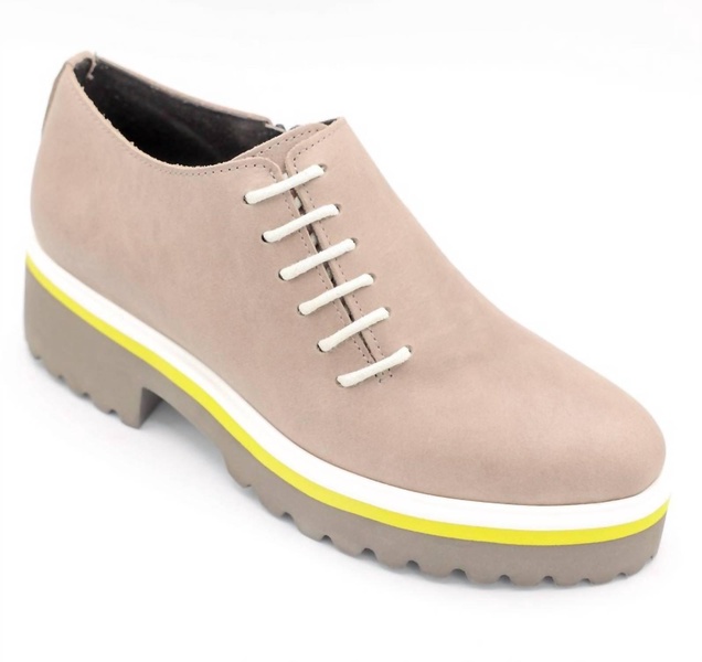women's side cord shoes in grey
