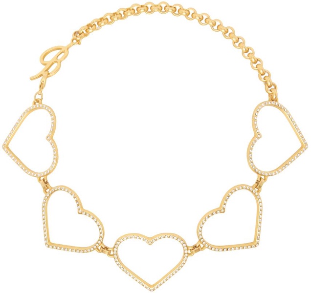Gold Hearts Choker