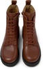 Red lace-up boots for women