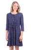 stevie dress in blue leopard