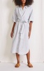 nicoya wrap dress in textured stripe (txstp)