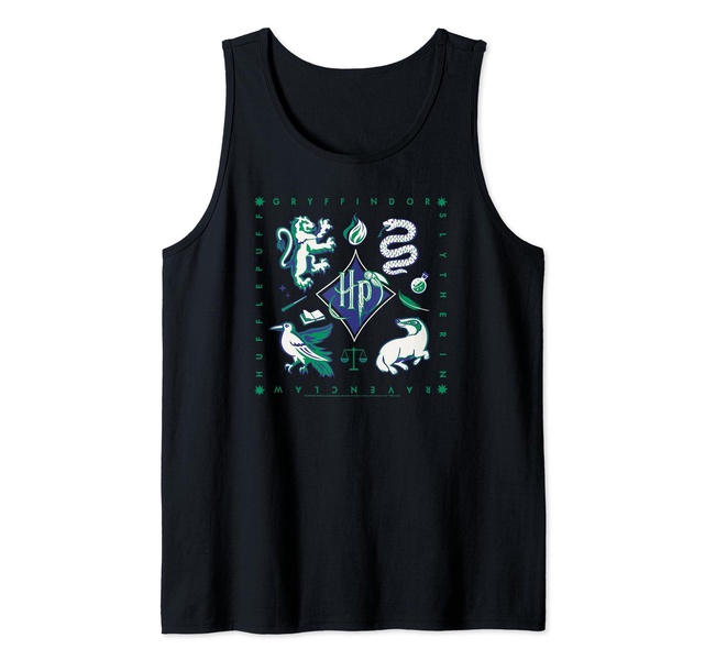 Amazon Essentials Harry Potter Hogwarts Houses Square Tank Top