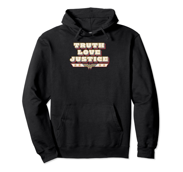Amazon Essentials DC Comics Wonder Woman Truth Love Justice Pullover Hoodie