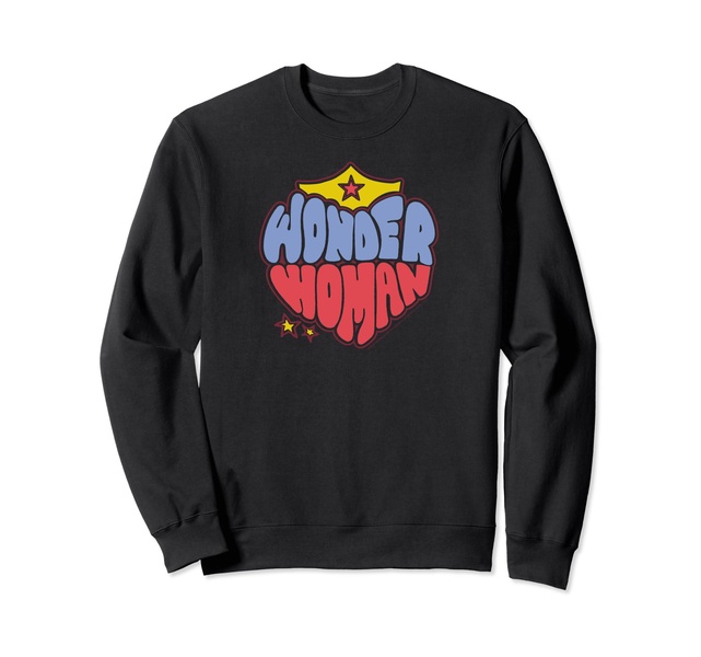 Amazon Essentials DC Comics Wonder Woman Heart Shaped Logo Sweatshirt