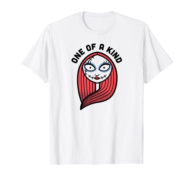Amazon Essentials Men's Nightmare Before Christmas Sally Portrait One Of A Kind T-Shirt, White Graphic Print, Small