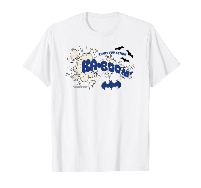 Amazon Essentials DC Comics Batman Comic Kaboom Ready for Action T-Shirt