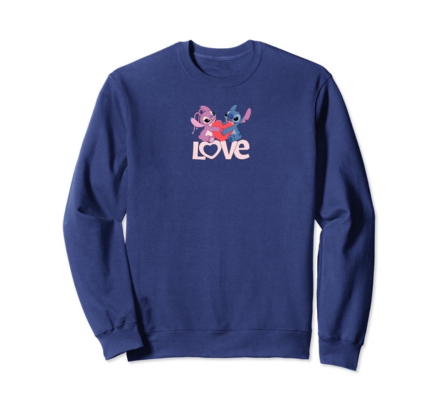 Amazon Essentials Stitch and Angel Love Valentine's Day Sweatshirt
