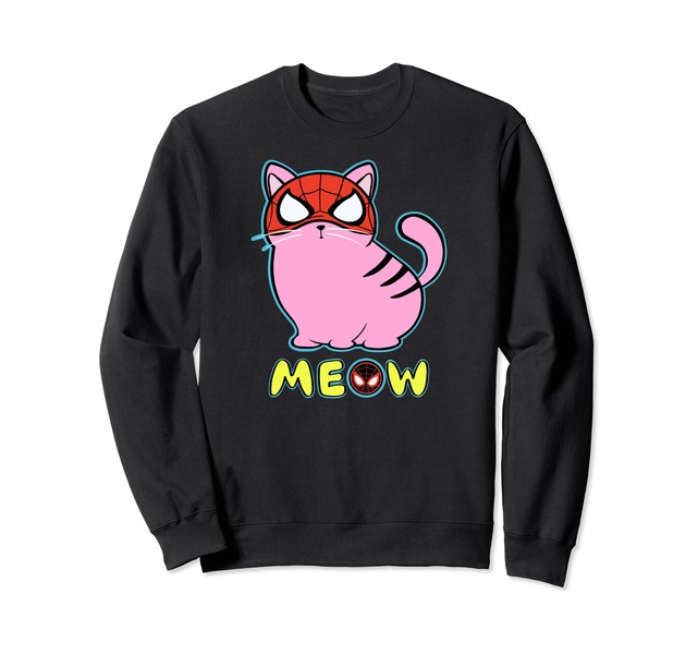 Amazon Essentials Marvel Spider-Man Miles Morales Cat with Mask Meow Sweatshirt