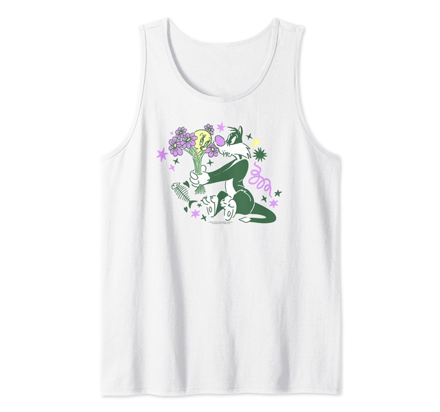 Amazon Essentials Looney Tunes Tweety and Green Sylvester Tank Top