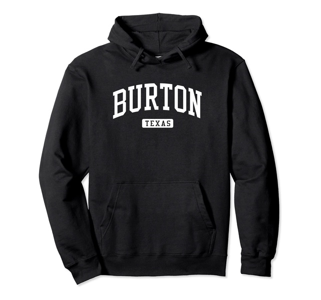 Burton Texas TX Vintage Athletic Sports Design Pullover Hoodie